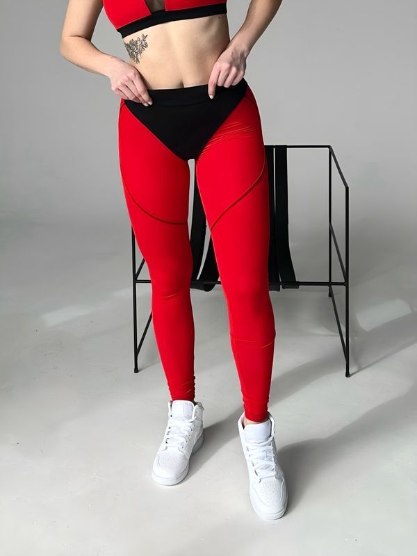 Лосини PUSH-UP+ з моделюючими лініями (Червоний) 1014-2920-red-xs фото Лосини PUSH-UP+ з моделюючими лініями (Червоний) 1014-2920-red-xs фото