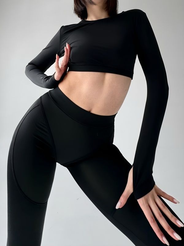 Лосини PUSH-UP+ з моделюючими лініями (Чорний) 1014-2929-black-xs фото Лосини PUSH-UP+ з моделюючими лініями (Чорний) 1014-2929-black-xs фото