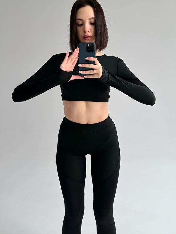 Лосини PUSH-UP+ з моделюючими лініями (Чорний) 1014-2929-black-xs фото Лосини PUSH-UP+ з моделюючими лініями (Чорний) 1014-2929-black-xs фото